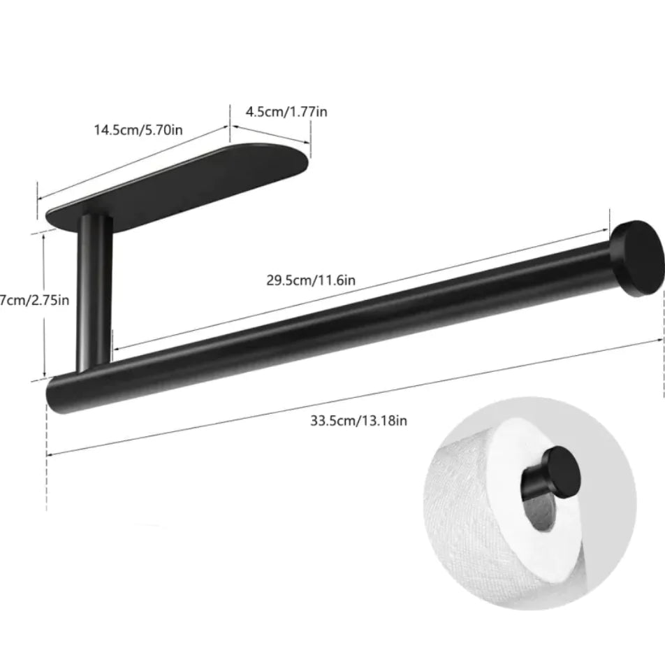 SOPORTE DE PAPEL TOALLA NEGRO - ESTILO Y ORGANIZACION EN TU COCINA